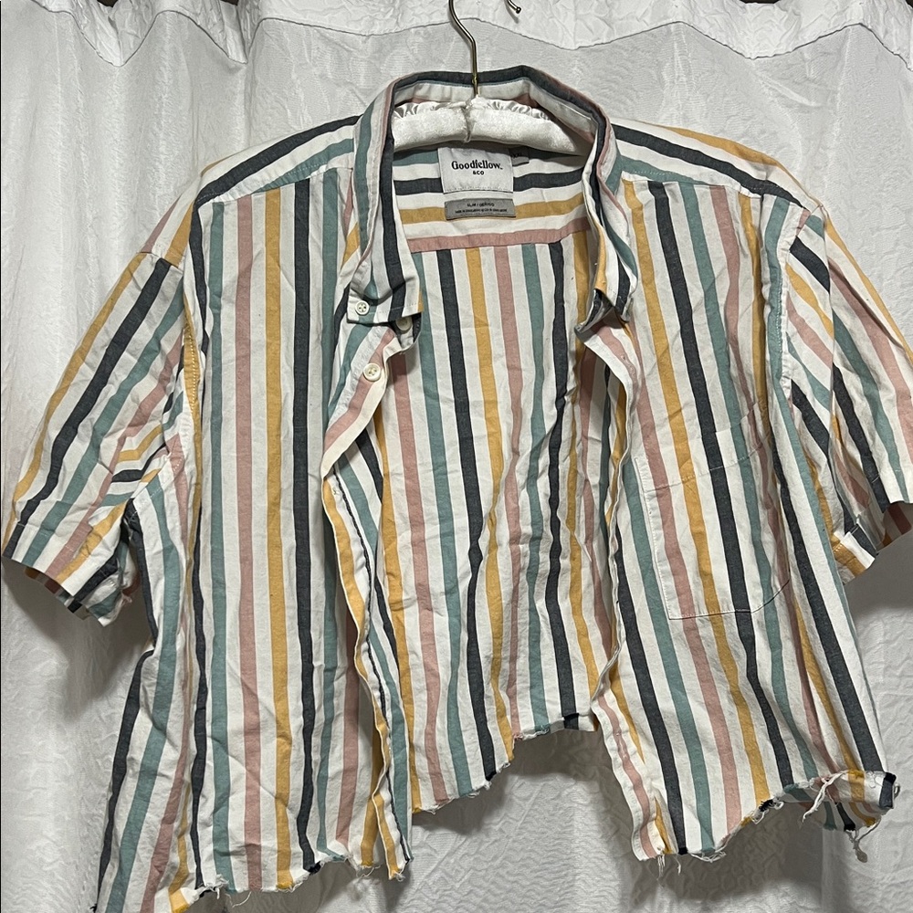 Goodfellow & Co Multicolor Striped Button Down Shirt